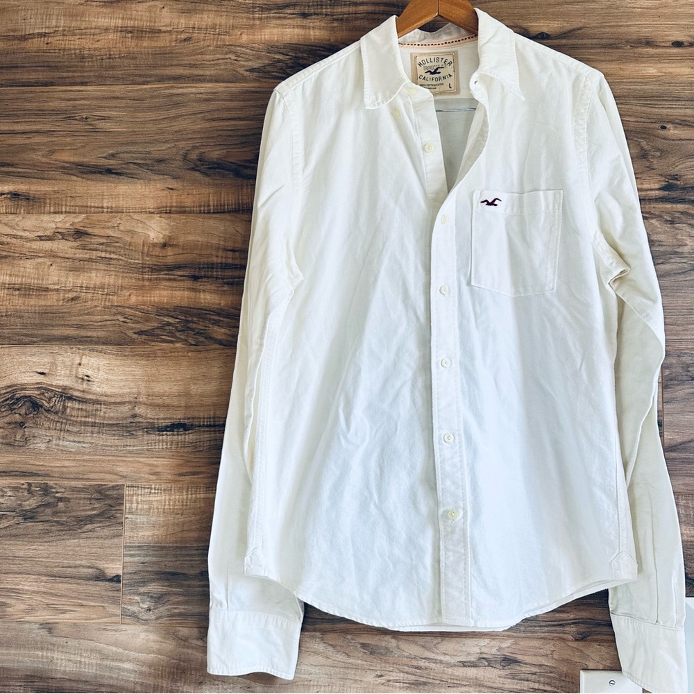 Hollister Flannel Beige Men’s L Vintage Soft - Picture 2 of 7